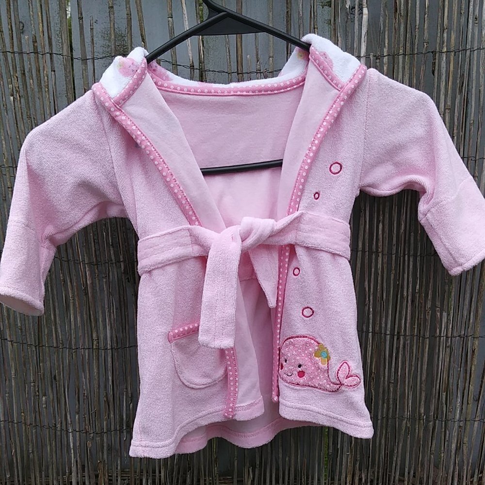 Baby Girl Carter's Pink Terry Hooded Robe - 0-9M